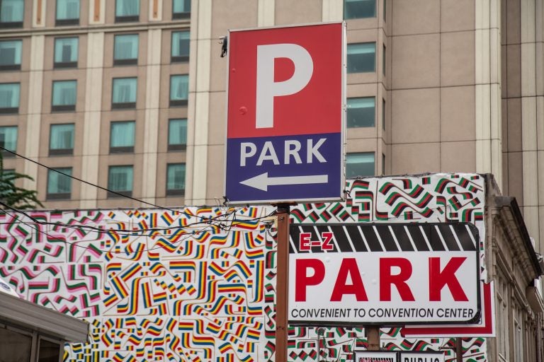 A parking lot at Juniper and Race streets in Center City.