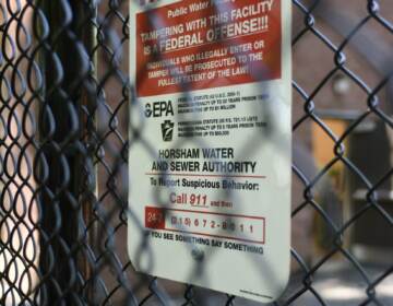 Detailed view on the newly instaled system to filter out PFAS Forever Chemicals at Well #2 of the Horsham Water and Sewer Authority facility in Horsham, Pa., on August 22, 2019. (Bastiaan Slabbers for WHYY)