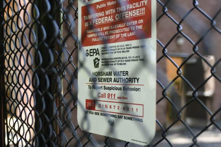 Detailed view on the newly instaled system to filter out PFAS Forever Chemicals at Well #2 of the Horsham Water and Sewer Authority facility in Horsham, Pa., on August 22, 2019. (Bastiaan Slabbers for WHYY)