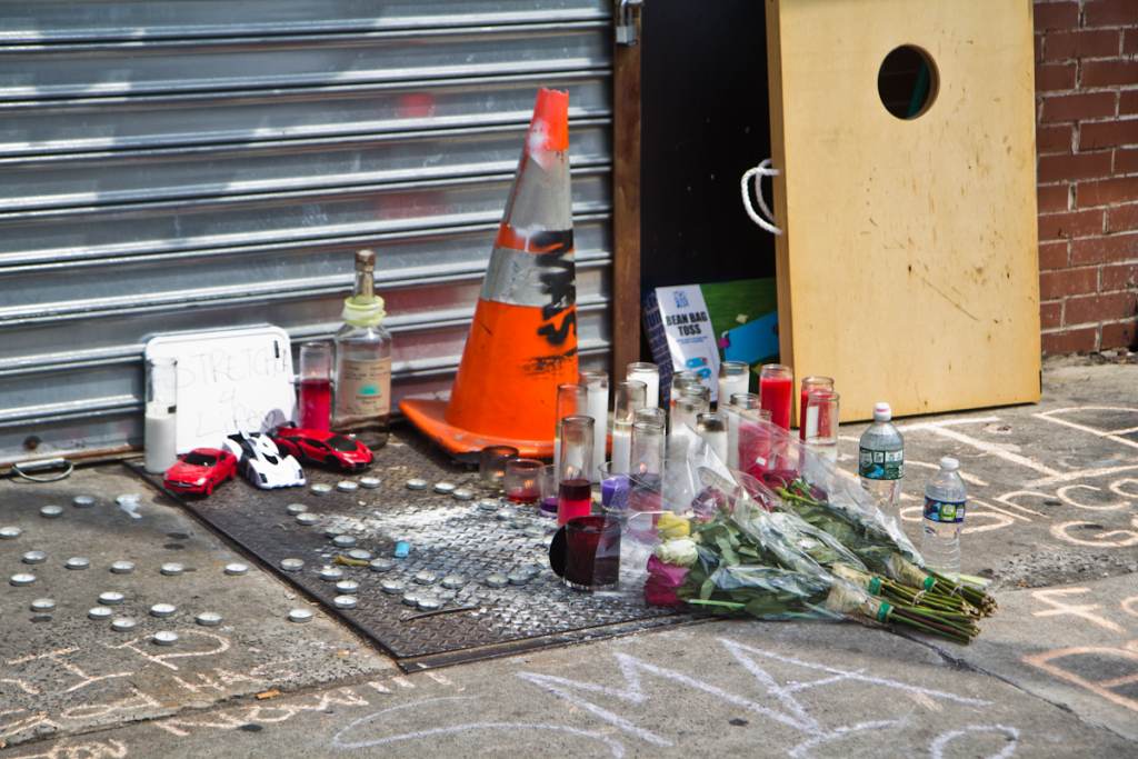 A memorial on 60th Street in West Philadelphia