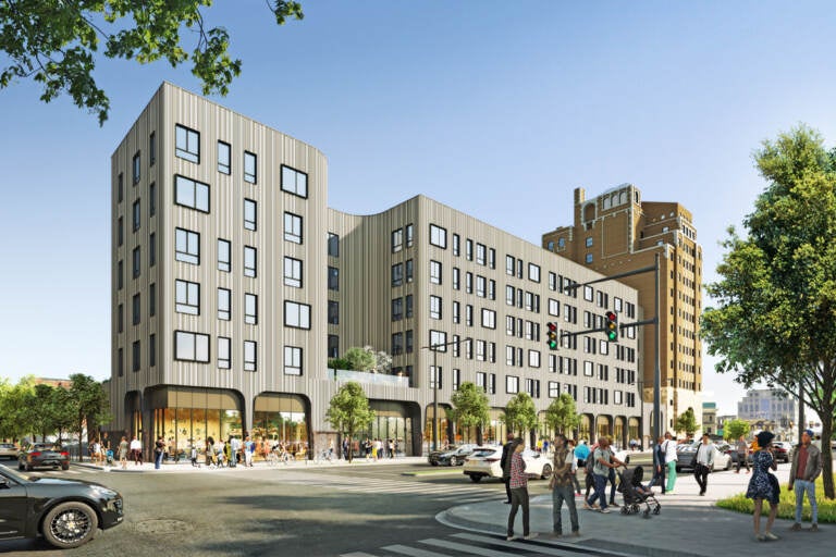 A rendering of the Beury development project