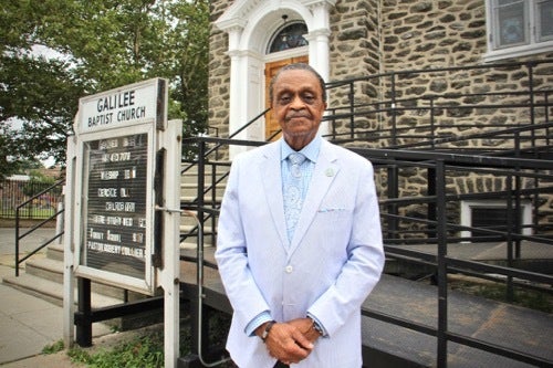 The Rev. Robert Collier of Galilee Baptist Church helped organize a virtual town hall to educate Philadelphians about eviction diversion programs. (Emma Lee/WHYY)