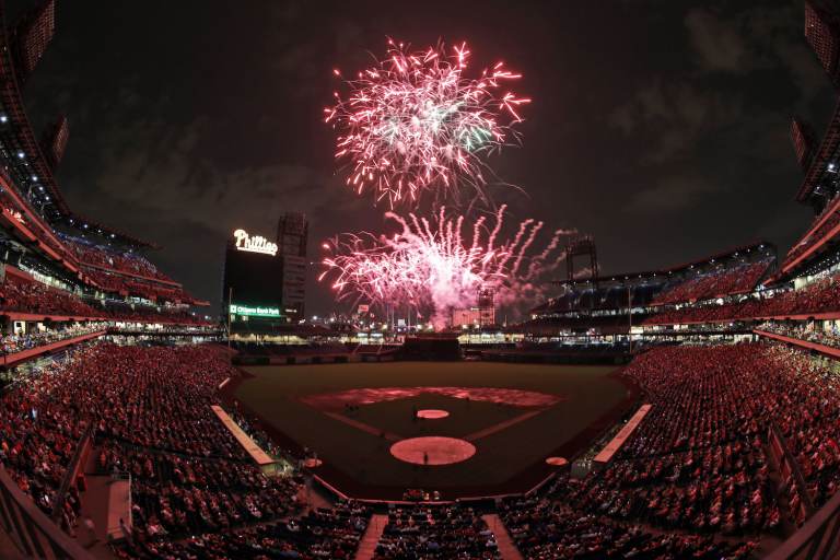 Fireworks at the Philadelphia Phillies stadium