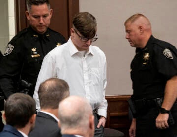 210727-Canton- Robert Aaron Long enters Superior Court of Cherokee County in Canton on Tuesday morning, July 27, 2021, for his plea hearing in the spa shootings. Ben Gray for the Atlanta Journal-Constitution