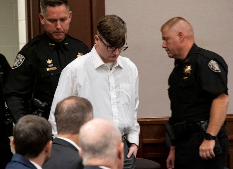210727-Canton- Robert Aaron Long enters Superior Court of Cherokee County in Canton on Tuesday morning, July 27, 2021, for his plea hearing in the spa shootings. Ben Gray for the Atlanta Journal-Constitution