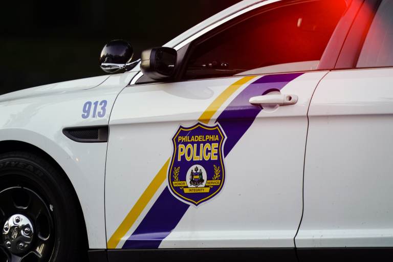 Closeup of a police vehicle in Philadelphia