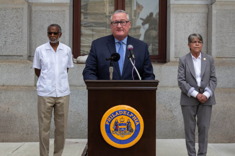 The CDC’s eviction moratorium ends Saturday, July 31, 2021. Philadelphia Mayor Jim Kenney and other officials are urging reside in danger of eviction to apply for rental assistance today. (Kimberly Paynter/WHYY)