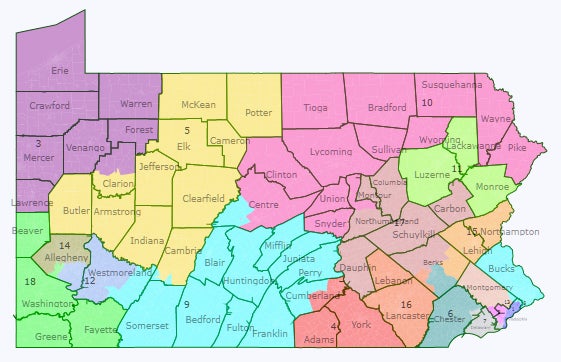 New Pennsylvania district map: Lawmakers prepare for battle - WHYY