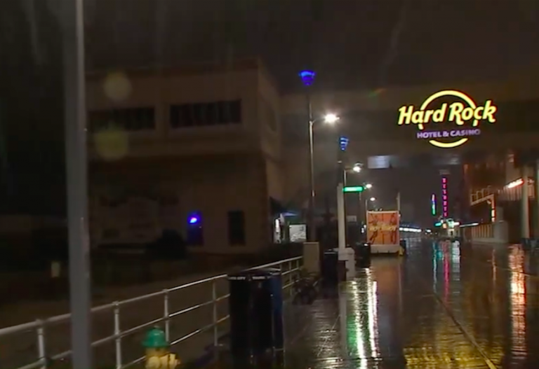 Heavy rain in Atlantic City as Tropical Storm Elsa made its way past the Jersey Shore. (6ABC)