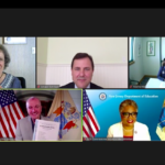 Signing Laura Wooten’s Law to require civics education in New Jersey middle schools. (Gov. Murphy)