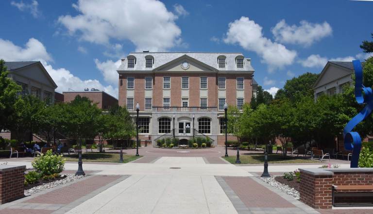 Delaware State University's acquisition of Wesley College in Dover includes 21 campus buildings like DuPont Hall, seen here. (Del. State University)