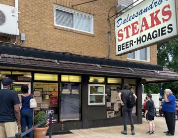 People line up outside Dalessandro’s