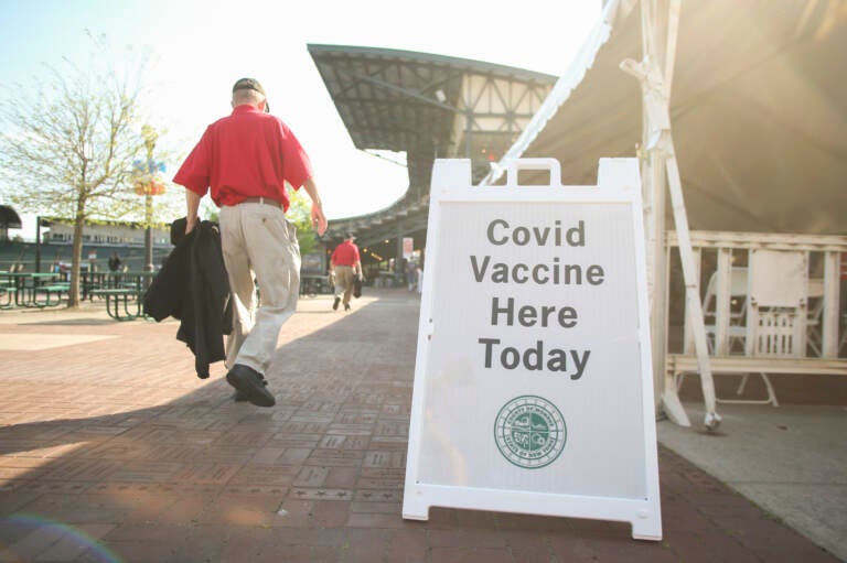 Free COVID-19 vaccines are offered in May before a baseball game between the Rochester Red Wings and the Scranton/Wilkes-Barre RailRiders in Rochester, N.Y. (Joshua Bessex/Getty Images)