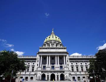 The exterior of the Pa. Capitol Building