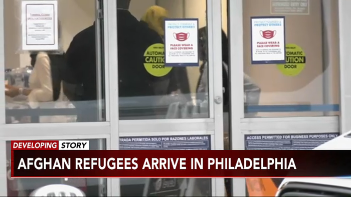 Afghanistan refugees arrive at Philadelphia International Airport