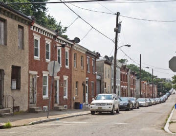 A block of homes in Philadelphia’s Mantua neighborhood