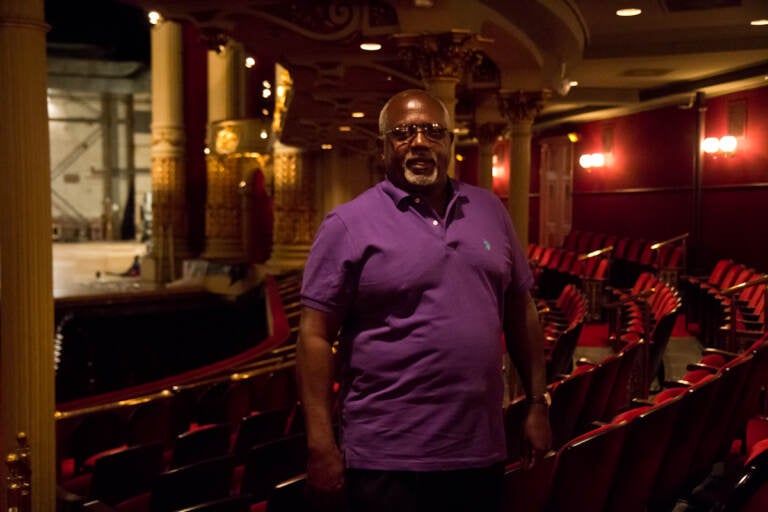 Cornell Wood stands inside the Academy of Music