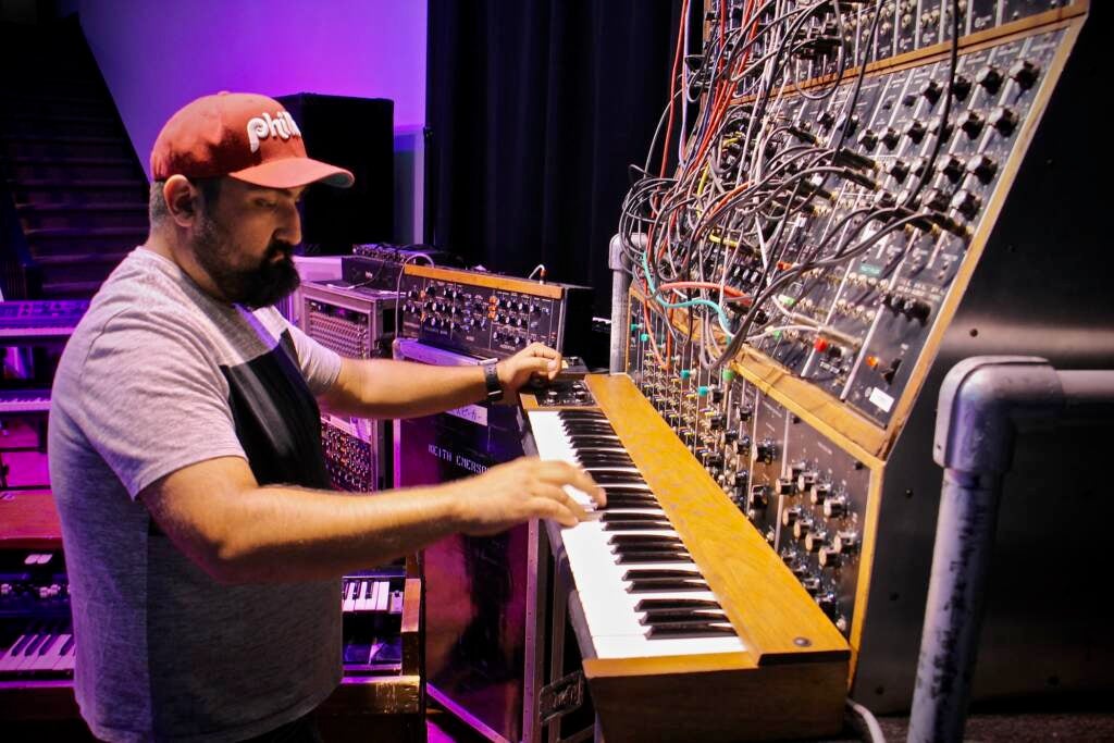 Vince Pupillo Jr. performs on Keith Emerson's Moog synthesizer