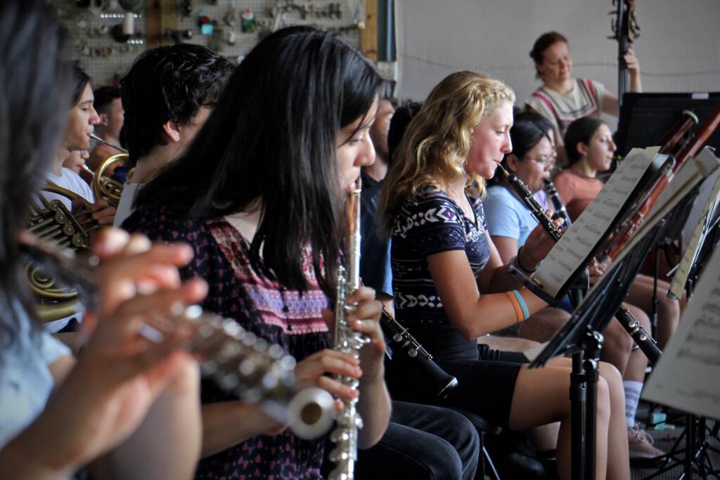 High school musicians work with members of the Philadelphia Orchestra