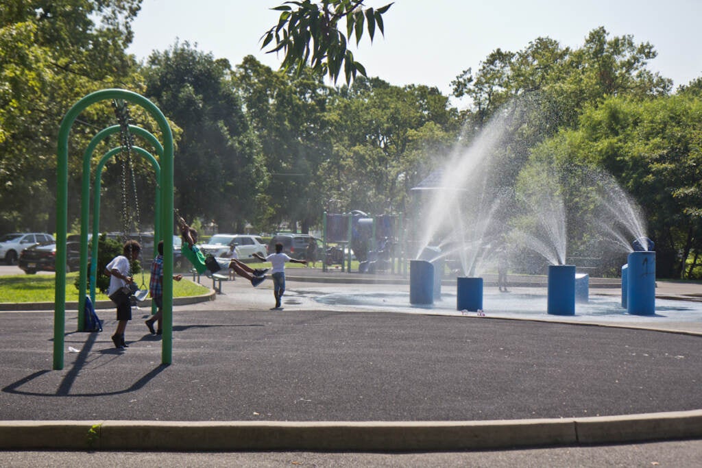 Kids play at Farnham Park in Camden