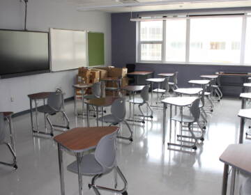 A classrooms inside the new Camden High School