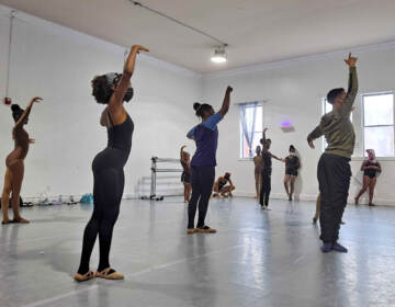 Roderick Phifer, rehearsal director for the Chocolate Ballerina Company, leads a group of young dancers through an audition for a winter production of the 