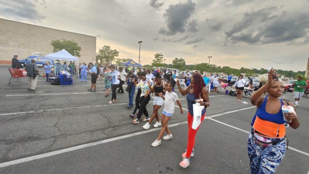 Dancers at the National Night Out party