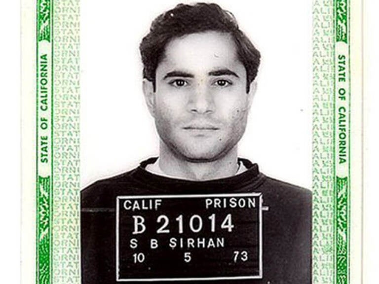 Sirhan Sirhan in a 1973 California Department of Corrections identification card