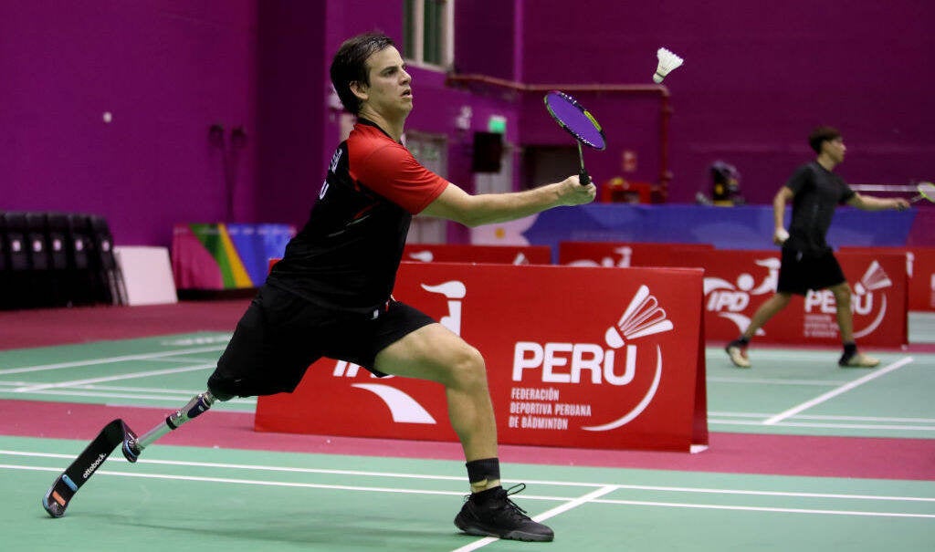 Peruvian Para badminton player Pedro Pablo de Vinatea trains in Lima
