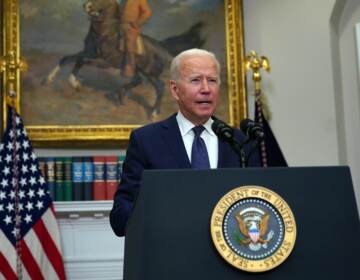 President Biden said the U.S. is continuing to evacuate U.S. citizens and Afghan allies of the U.S. from Afghanistan. (Andrew Caballero-Reynolds/AFP via Getty Images)