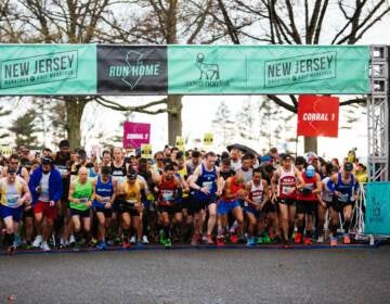 Participants prepare to run in New Jersey's Marathon and Half Marathon