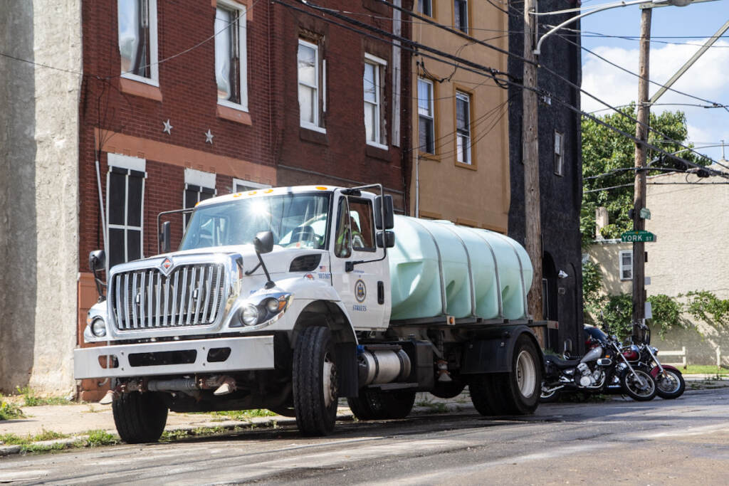 Philadelphia’s Streets Department demonstrate their mechanical street and sidewalk sweepers