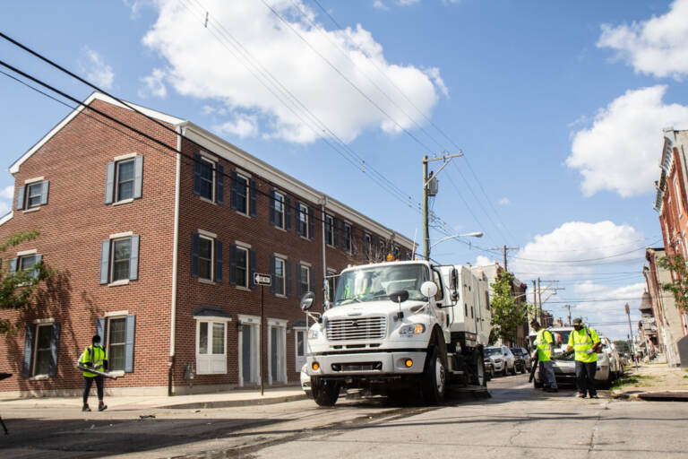 Philadelphia’s Streets Department demonstrate their mechanical street and sidewalk sweepers