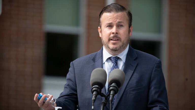 Pa. State Rep. Kevin Boyle speaks from a podium