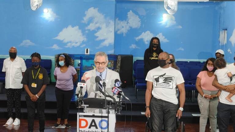 DA Larry Krasner is pictured