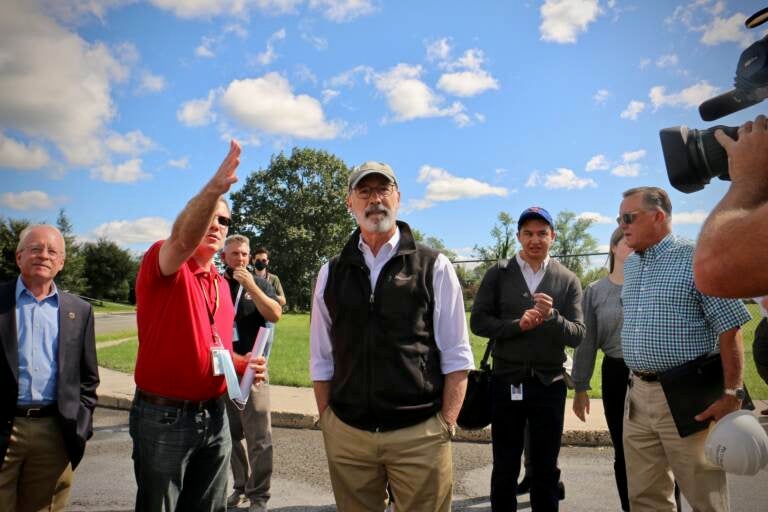 Gov. Tom Wolf comes to witness Hurricane Ida damage in PA