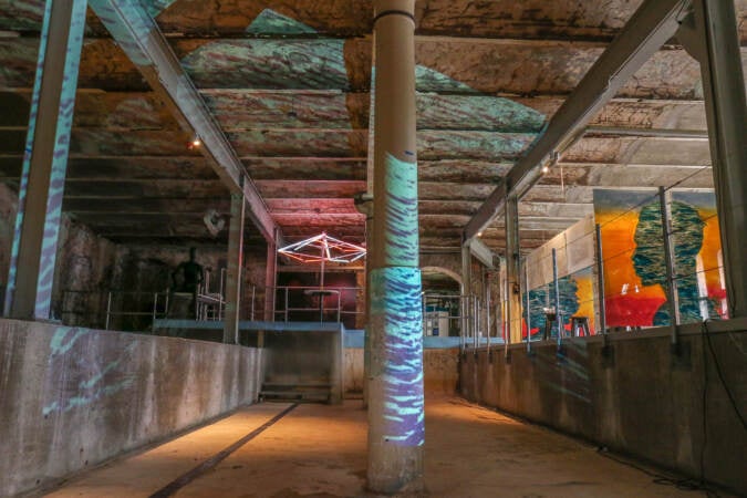 A multimedia exhibit at a former indoor pool at Fairmount Water Works