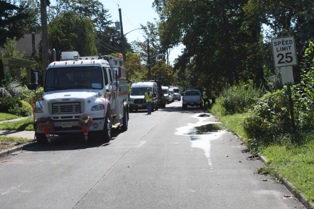 PSE&G crews stationed in Trenton's Island neighborhood