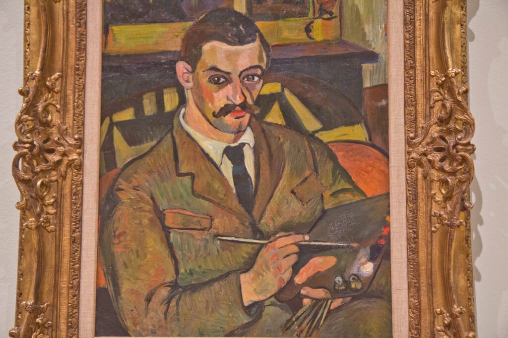 Valadon painted her son Maurice Utrillo, who would go on to be a more famous artist than his mother. Portrait of Maurice Utrillo, 1921 (insert).