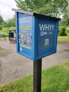 WHYY Little Libraries book stand