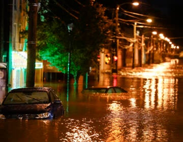 APTOPIX Tropical Weather Atlantic Flooding is pictured in Manayunk