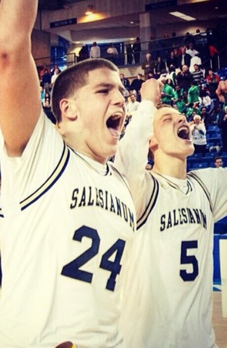 At Salesianum School in Wilmington, O'Neill (left) and Donte DiVincenzo led the team to the state basketball title. Both are now in the pros, albeit in different sports