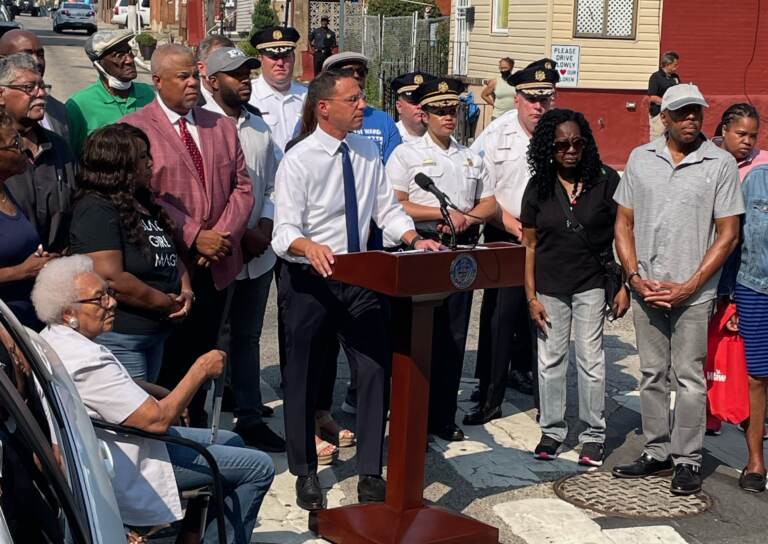 Pa. AG Josh Shapiro and members of the PPD shared preliminary results of a six month partnership of the OAG Strategic Response Team working with West Philadelphia police districts. (Shapiro / twitter)