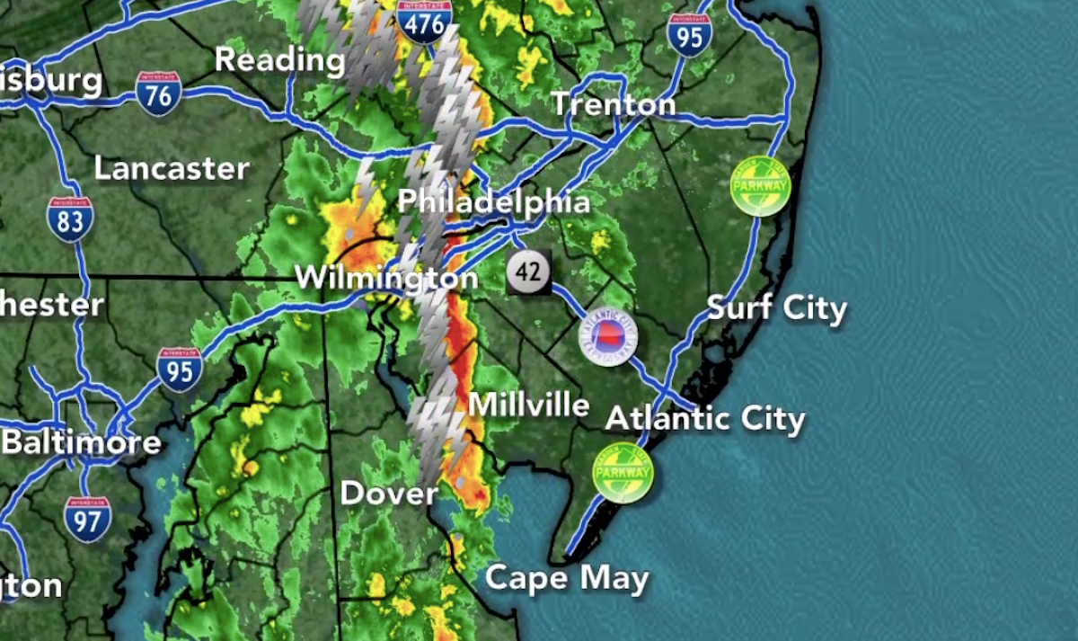 Tracking downpours, localized flash flooding, gusty thunderstorm - WHYY