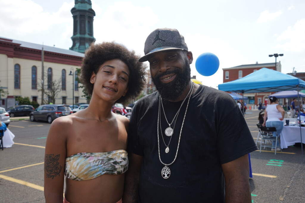 Seanah Gary (L) and Raphael Gladden (R) visited every table at Saturday's fair