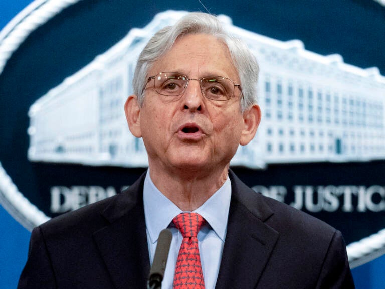 In this Aug. 5, 2021, file photo, Attorney General Merrick Garland speaks at a news conference at the Department of Justice in Washington. (Andrew Harnik/AP)