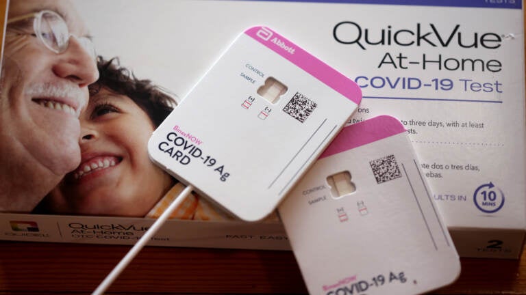 At-home tests are becoming increasingly difficult to find despite manufacturers boosting production as COVID-19 cases rise in schools and employers increase monitoring. (Scott Olson/Getty Images)