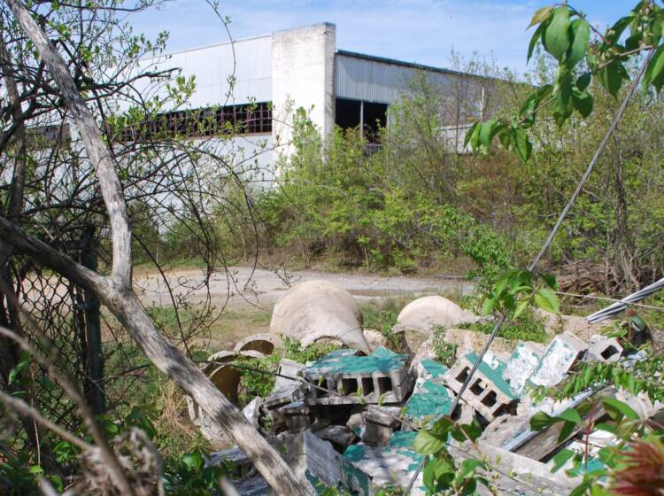 The contaminated Bishop Tube site in East Whiteland Township, Chester County. Environmentalists say DEP has neglected the cleanup over many years