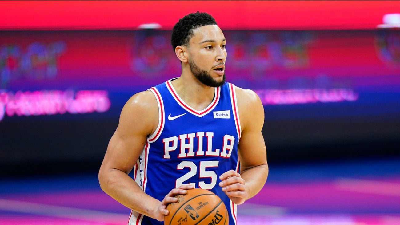 Ben Simmons Back Signed Philadelphia 76ers Home Jersey In