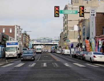 The 52nd Street commercial corridor in West Philadelphia. (Emma Lee/WHYY)